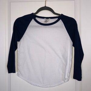Cropped baseball tee